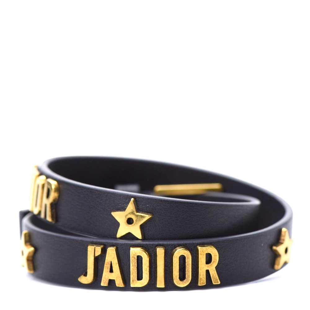 ⭐️CHRISTIAN DIOR⭐️Star J'Adior Blue Calfskin Double Bracelet